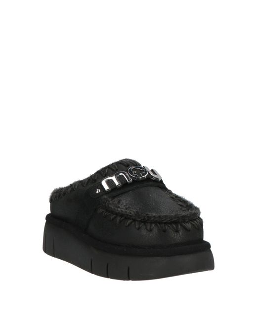 Mou Black Mules & Clogs