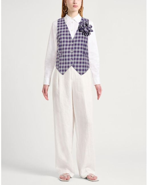 Motel Purple Tailored Vest Polyester, Viscose, Acrylic