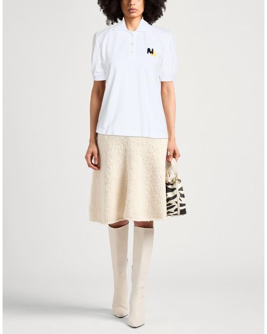 MSGM White Polo Shirt Cotton