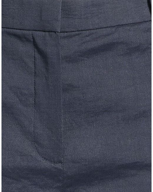 Theory Blue Pants Linen, Viscose, Elastane
