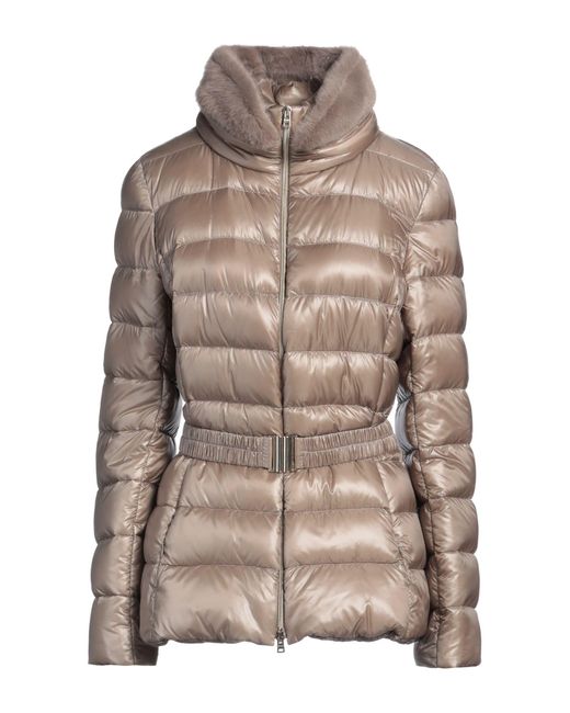 Herno Brown Iconico Taupe Puffer Polyamide, Polyester