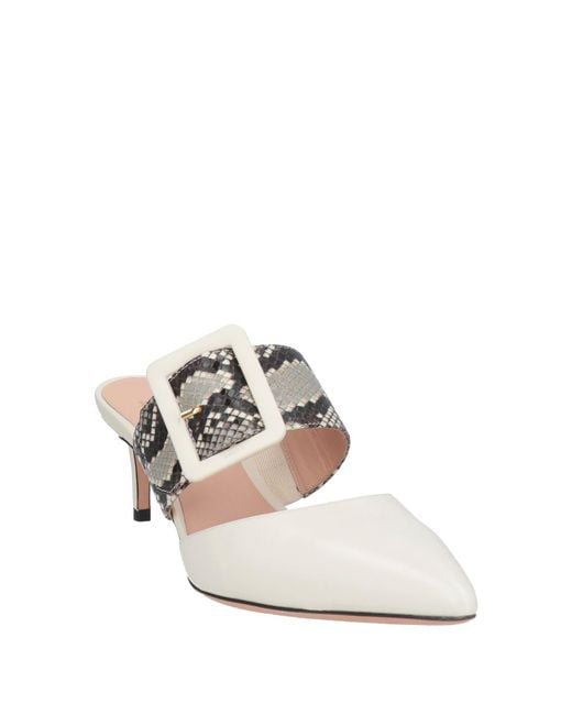 Bally White Mules & Clogs