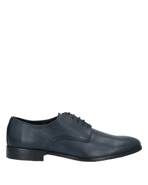 Daniele Alessandrini Blue Midnight Lace-Up Shoes Soft Leather for men