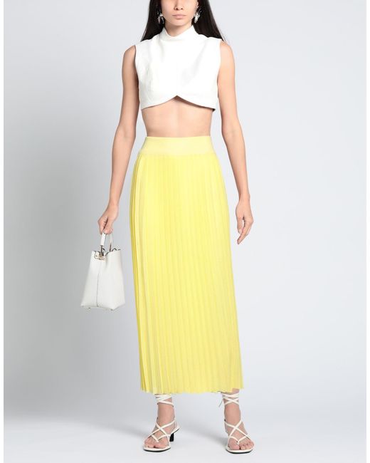 Altea Yellow Midi Skirt Polyamide, Polyester