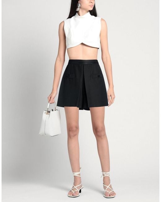 Sandro Black Shorts & Bermuda Shorts Polyester, Wool
