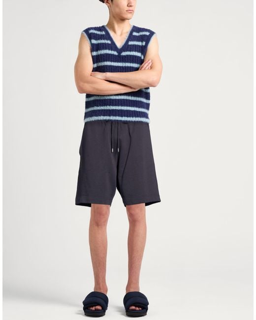 Dries Van Noten Blue Midnight Shorts & Bermuda Shorts Cotton for men