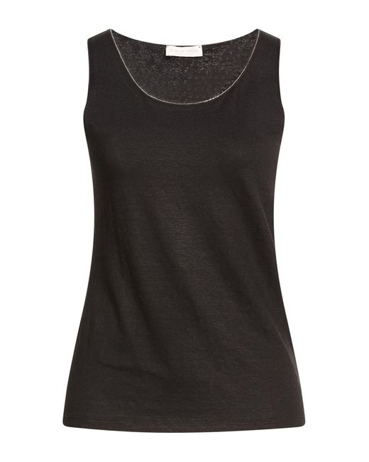 Le Tricot Perugia Black Tank Top