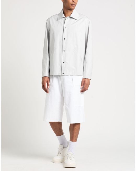 Jil Sander White Light Jacket Cotton for men