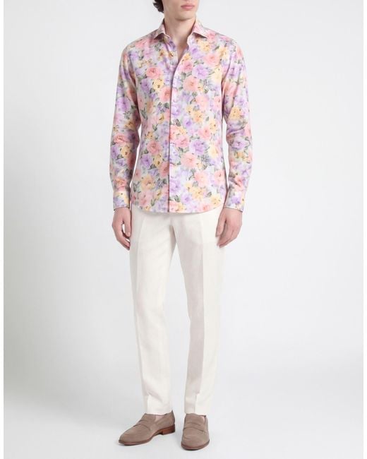 Stenstroms Pink Shirt Linen for men