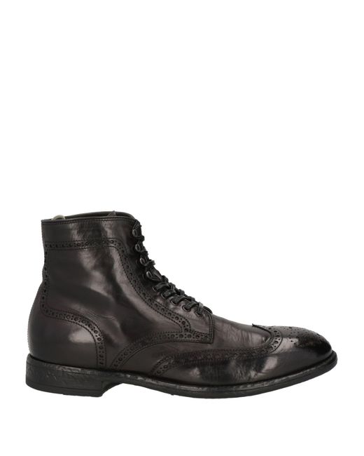 Officine Creative Black Ankle Boots Leather for men