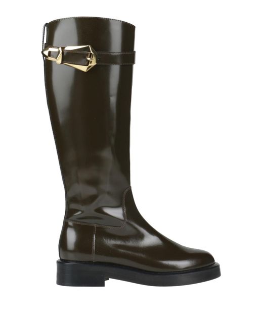 Alberta Ferretti Black Boot Leather