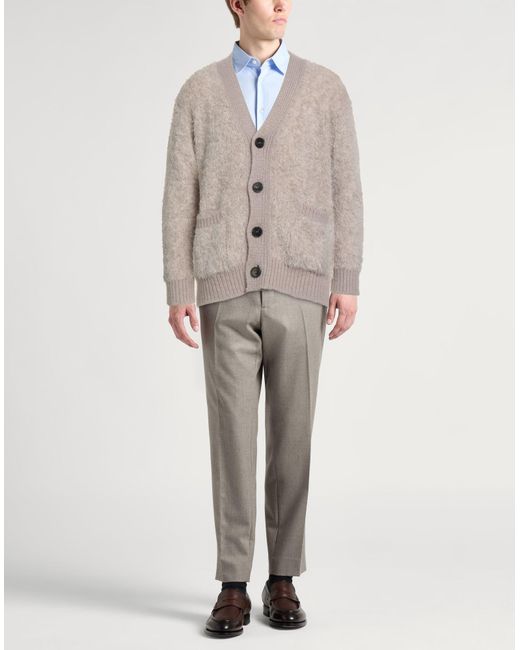 Roberto Collina Gray Light Cardigan Alpaca Wool, Nylon, Acrylic, Wool for men