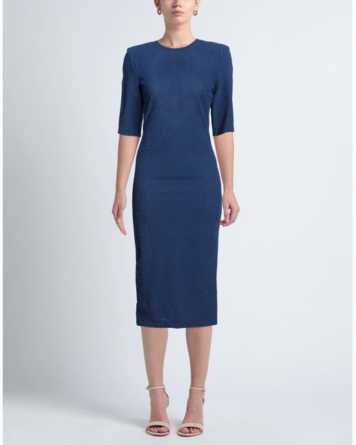 Semicouture Blue Midi Dress