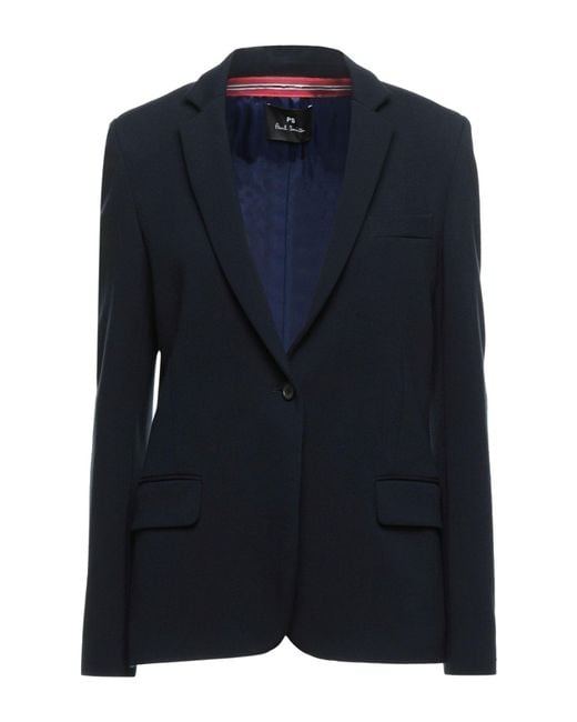 Paul Smith Blue Midnight Blazer Viscose, Polyamide, Elastane