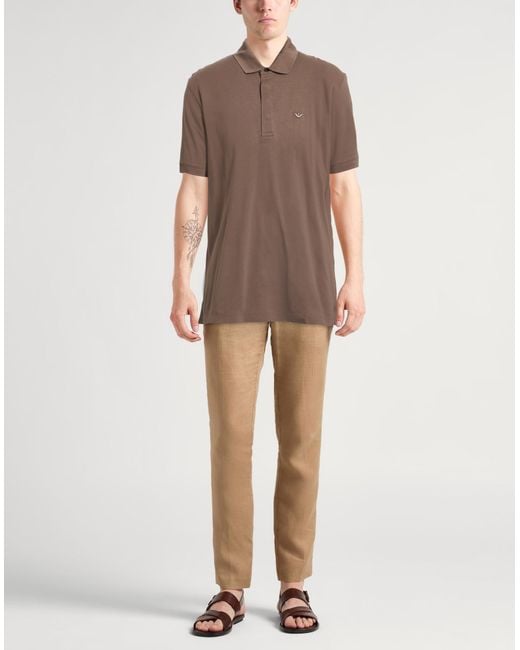Emporio Armani Brown Polo Shirts for men