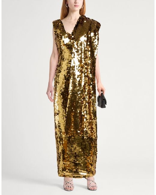 Emilia Wickstead Metallic Maxi Dress Polyester