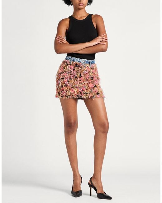 Dolce & Gabbana Red Mini Skirt Viscose, Polyester, Cotton, Acetate, Synthetic Fibers