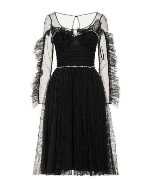 Elisabetta Franchi Black Midi Dresses