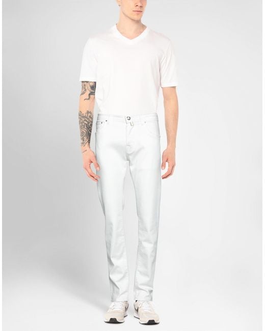 Jacob Cohen White Jeans for men