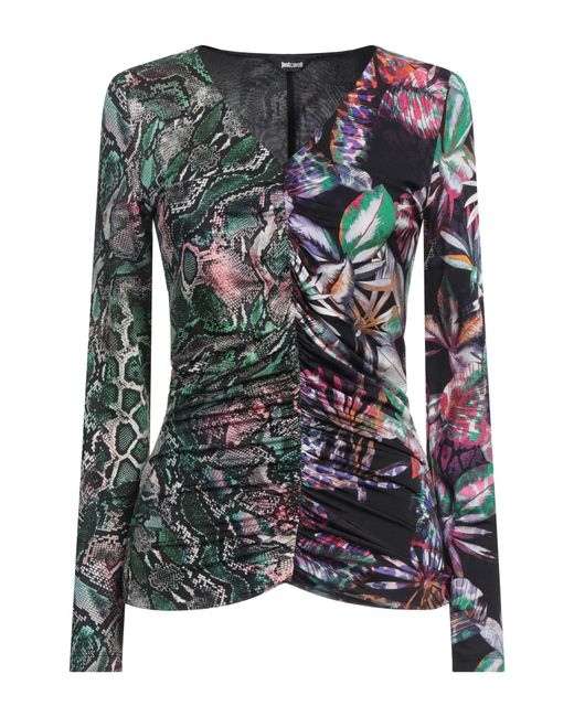 Just Cavalli Black Top Viscose, Elastane