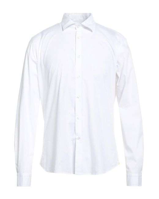 Manuel Ritz White Shirt Cotton, Elastane for men