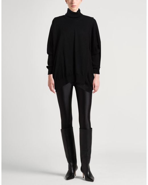 Junya Watanabe Black Turtleneck Wool, Nylon, Polyurethane