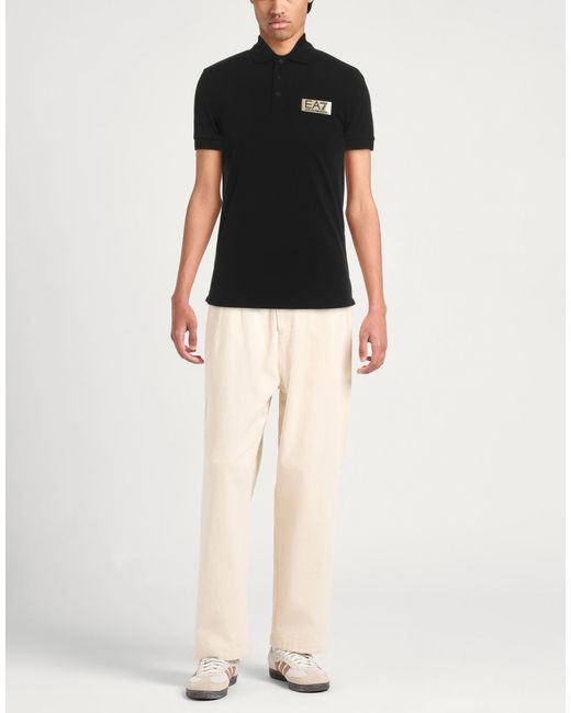 EA7 Black Polo Shirt for men