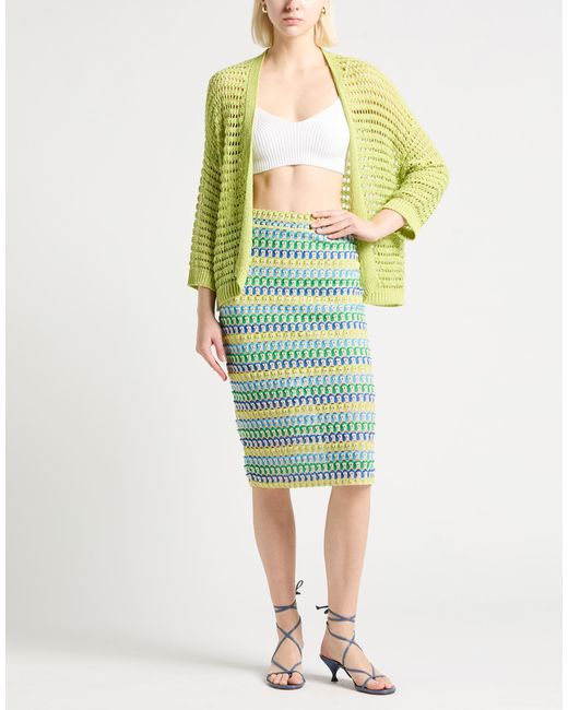 Nora Barth Green Midi Skirts