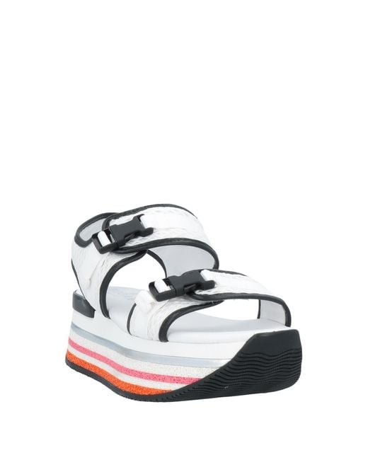 Hogan White Sandals