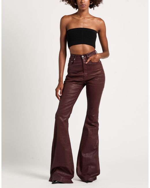 Rick Owens Purple Jeans Cotton, Elastomultiester, Rubber