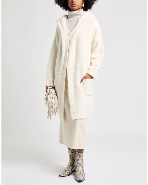 Liu Jo White Cream Cardigan Acrylic, Wool, Alpaca Wool, Polyester