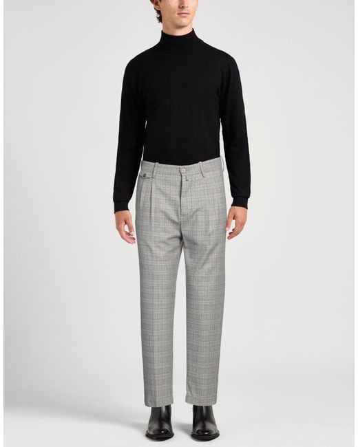 Jacob Cohen Gray Pants Virgin Wool, Polyamide, Polyester, Cotton for men