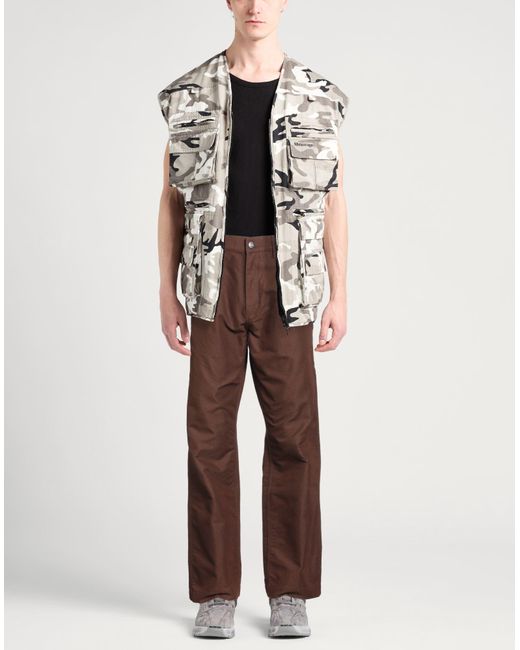 Ferragamo Brown Chocolate Pants Cotton, Polyamide for men