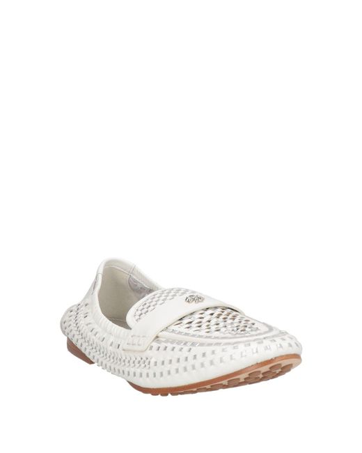 Tory Burch White Loafers