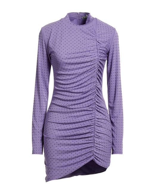 Patrizia Pepe Purple Mini Dress Polyester, Glass