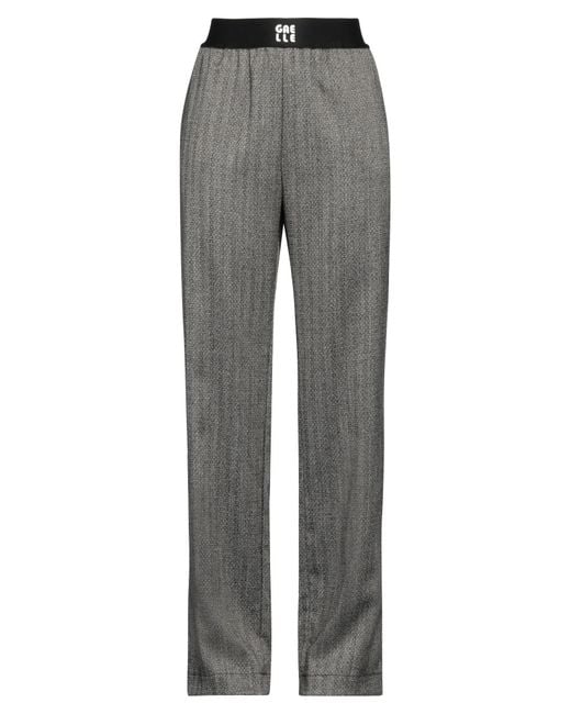 Gaelle Paris Gray Pants Polyester, Viscose, Elastane
