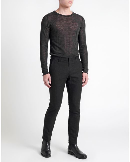 Dondup Black Pants Cotton, Polyester, Elastane for men