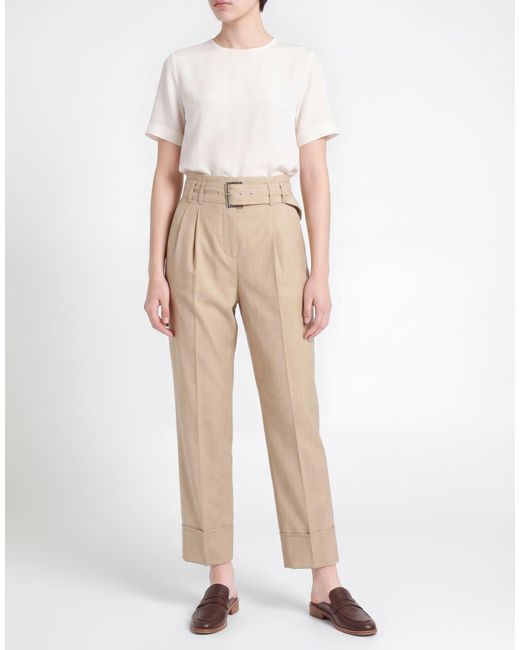 Eleventy Natural Pants Wool, Viscose, Elastane