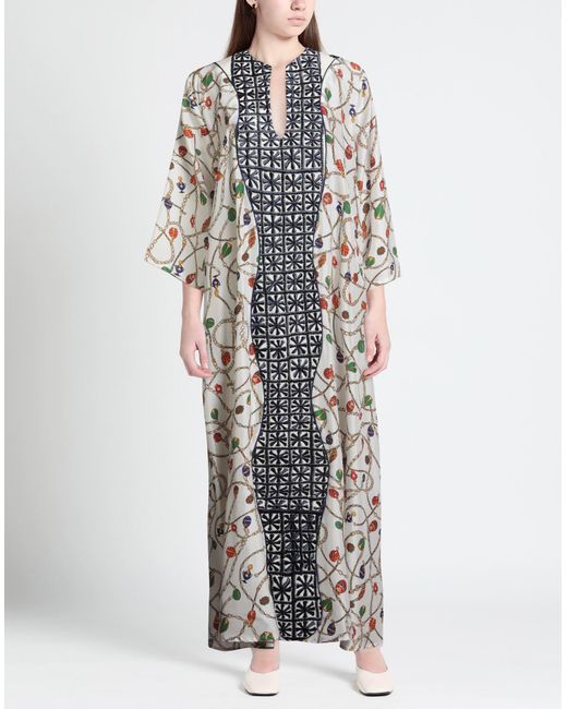 Rianna + Nina White Maxi Dress Silk