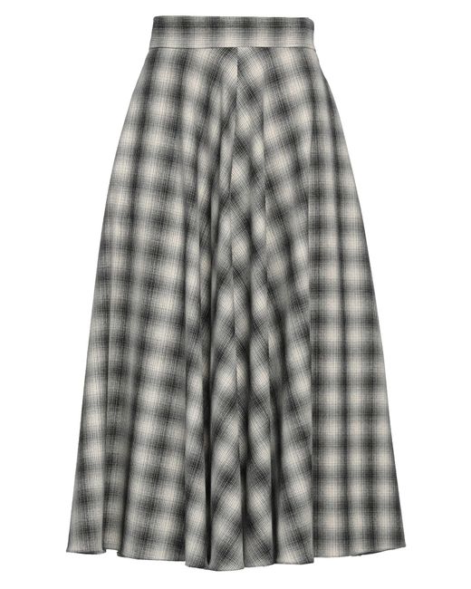 Marella Midi Skirt in Gray | Lyst