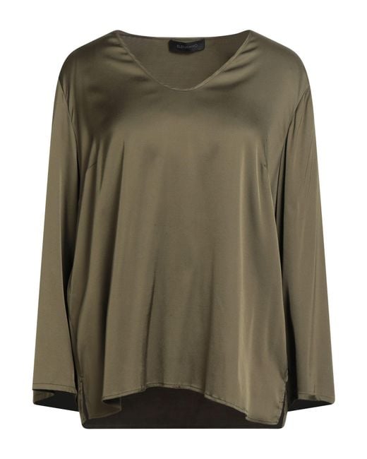 Elena Miro Green Military Top Viscose, Elastane