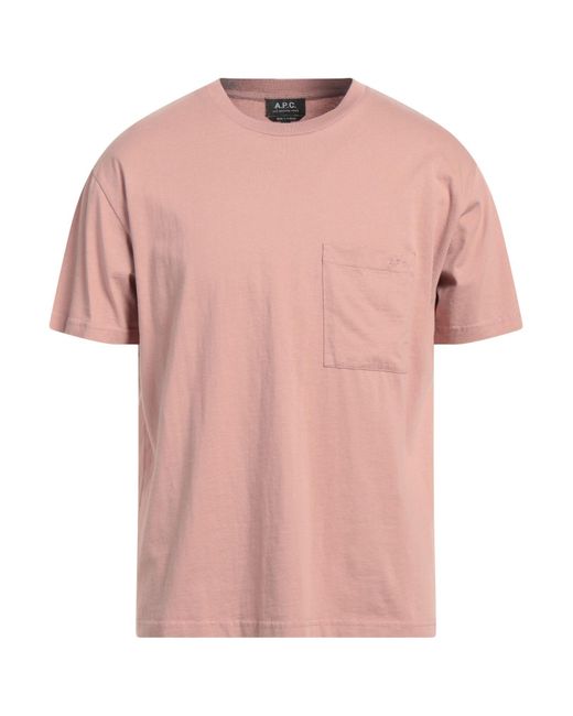 Camiseta A.P.C. de hombre de color Pink