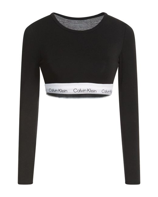 Calvin Klein Black Top Cotton, Modal, Elastane