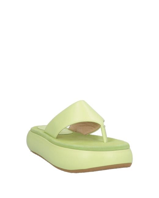 OSOI Green Lime Thong Sandal Leather