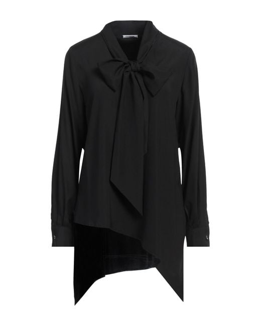 P.A.R.O.S.H. Black P.A.R.O..H. Top Silk, Elastane