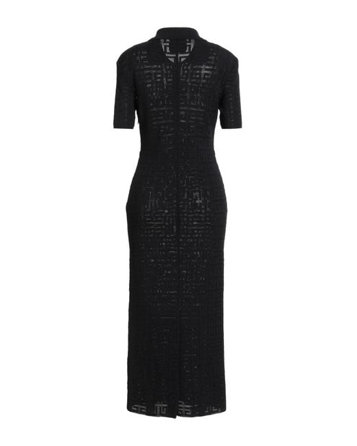 Givenchy Black Midi Dress Viscose, Polyamide, Polyester