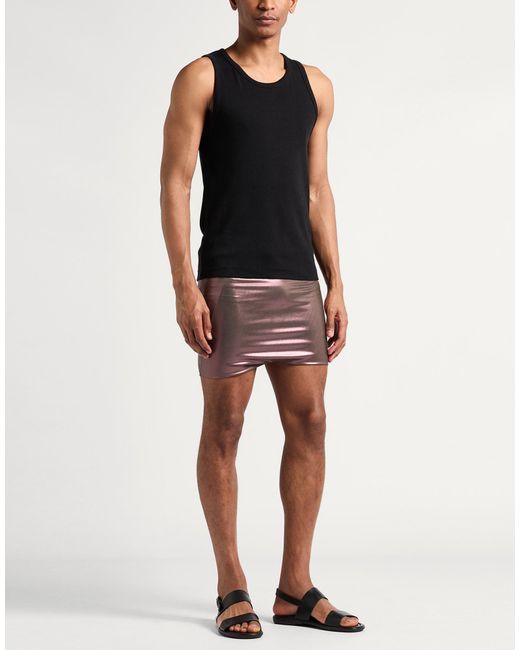 Rick Owens Brown Shorts & Bermuda Shorts Polyester, Elastane for men