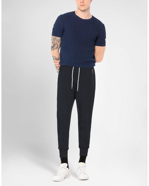 Paolo Pecora Blue Pants Cotton, Elastane for men