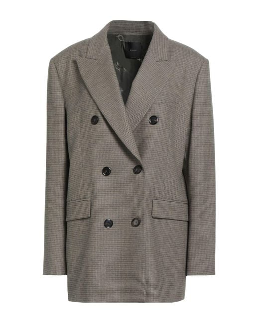 Pinko Gray Blazer Wool, Viscose, Polyester, Elastane