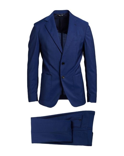Colamarino Blue Suit Virgin Wool for men